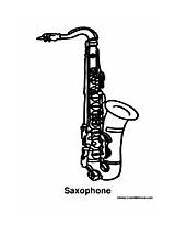 Saxophone Coloring Pages Colormegood Music sketch template