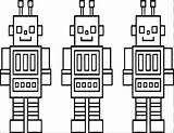 Robot Coloring Three Box Wecoloringpage sketch template