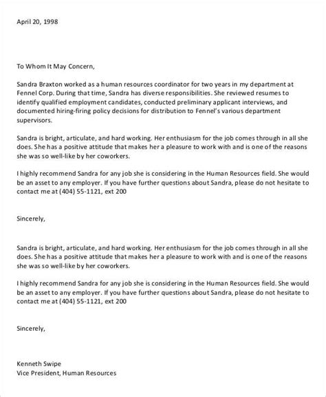 colleague letter  recommendation  letter template collection