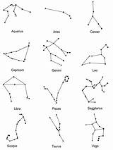Constellation Zodiac Coloring Pages Tattoos Tattoo Star Drawing Constellations Gemini Aries Kids Aquarius Sternbilder Stars Sternbild Schütze Map Sternzeichen Printable sketch template
