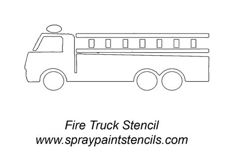 fire truck stencil   print     kids color