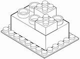 Lego Brick Bricks Drawing Getdrawings Building sketch template