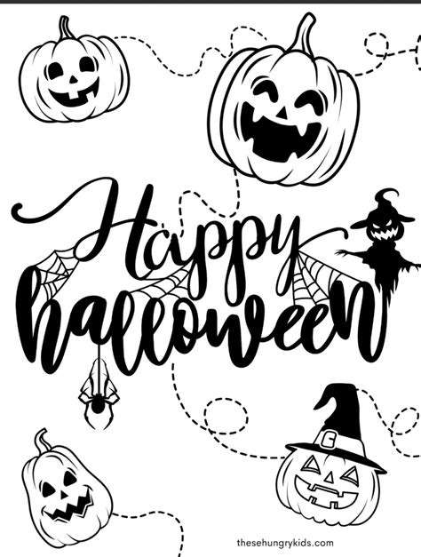 spook tacular halloween coloring pages  hungry kids