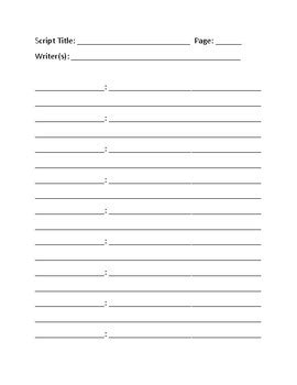 blank script template  media nut teachers pay teachers