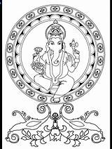Coloring Pages Hindu Elephant Mandala Gods Getcolorings Getdrawings Adult Uploaded User Colorings sketch template