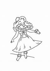 Hula Dancing Coloring Pages Categories Dancer Kids sketch template