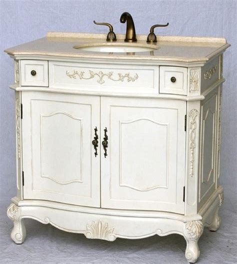 bathroom vanity traditional style antique white color wx