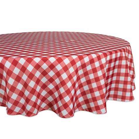 dii red check outdoor tablecloth    polyester walmart