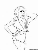 Coloring Pages Gaga Lady Getcolorings sketch template