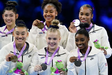 us women s gymnastics team wins historic 7th consecutive world