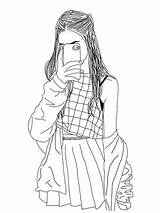 Coloring Pages Hipster Girl Tumblr Getcolorings Printable Color sketch template