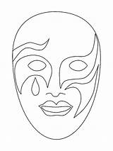 Coloring Mask Scarry sketch template