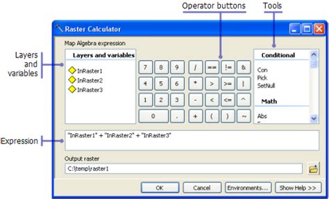 raster calculator spatial analystarcmap documentation