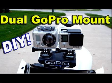 diy dual gopro mount cheap  easy   youtube