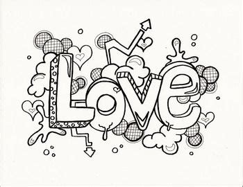 love graffiti coloring pages