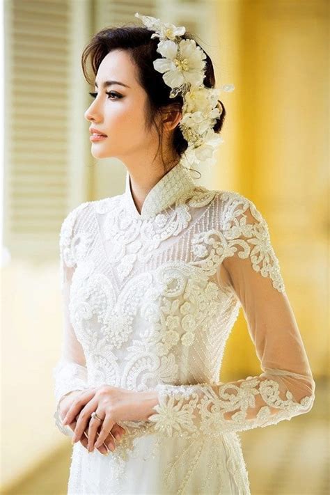 ao dai wedding white ao dai tradition vietnamese ao dai lace etsy