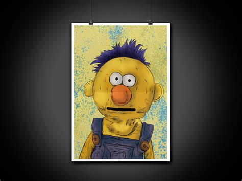yellow guy portrait dont hug  im scared dhmis color portrait art