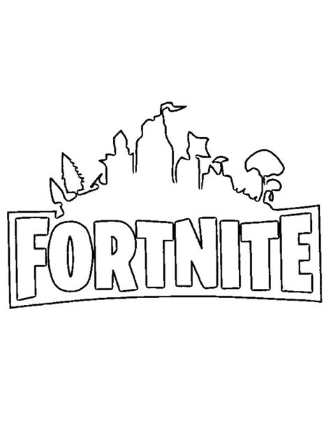 fortnite logo coloring page funny coloring pages