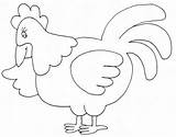 Ayam Mewarnai Binatang Belajar Sketsa Lucu Hen sketch template