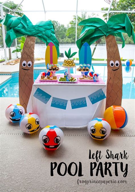Left Shark Pool Party Ideas On A Budget Frog Prince Paperie
