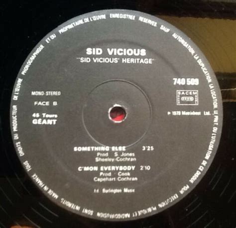 Sid Vicious Sex Pistols Sid Vicious Heritage 12 Vinyl