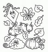 Coloring Pages Printables Kids Seasons Autumn Fall Wuppsy Leaves Choose Board Sheets Season sketch template