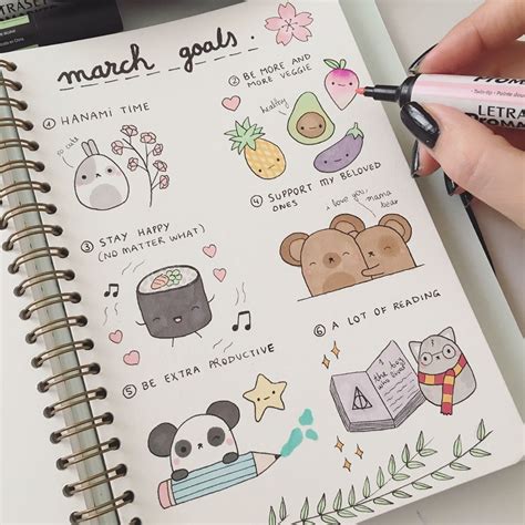 march goals doodle  start  cute month  spring yay stay