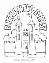 Enchanted Forest Coloring Book Pages Sheets sketch template