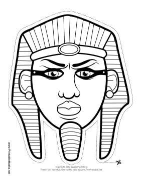 printable egyptian pharaoh mask  color mask antico egitto le idee