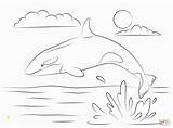 Coloring Whale Pages Killer Shamu Orca Printable Water Cute Whales Color Drawing Jumping Sheet Kids Sheets Cartoon Template Supercoloring Da sketch template