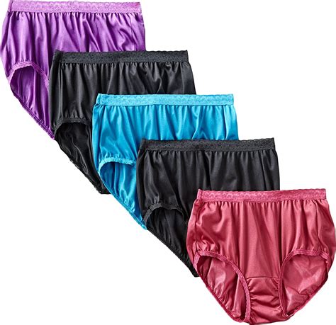 hanes women s elegance nylon brief size 7 assorted colors pack of 5