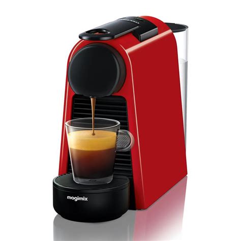 nespresso essenza mini coffee machine  magimix  red juicersie