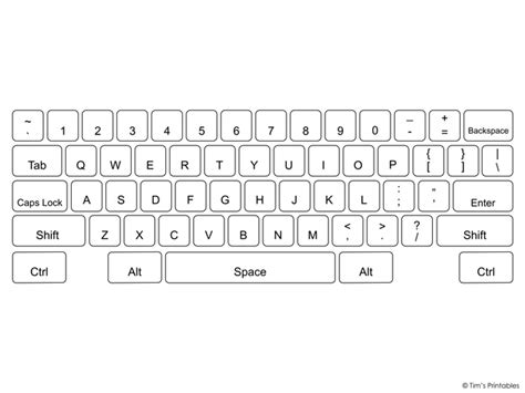 printable keyboard template printable templates