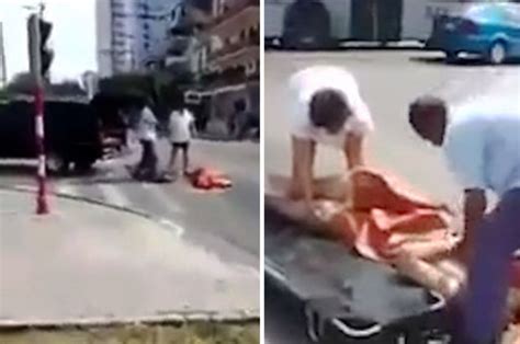 Watch Shock As Dead Body Falls Out Of Hearse In City