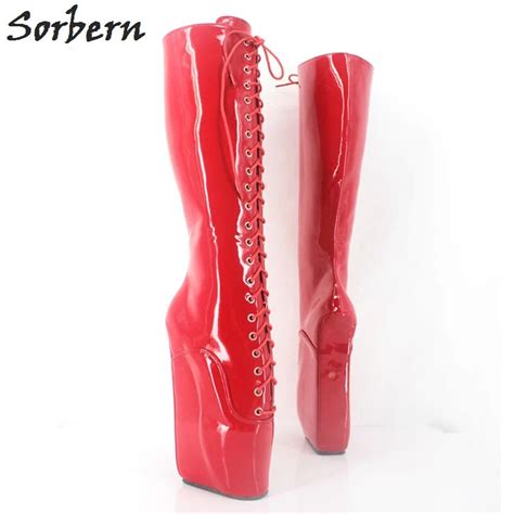 Sorbern Woman Boots 18cm Super High Heel Wedges Ballet Boots Women