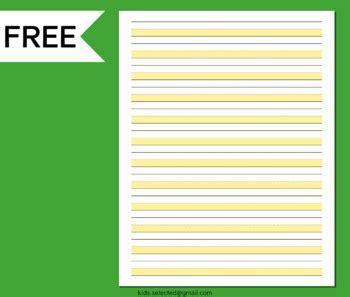 highlighted paper yellow lines highlight handwriting writing template