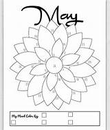 Mood Tracker Journal Bullet May Flower Inspiration Planner Choose Board sketch template