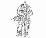 War Gear Coloring Pages Marcus Cole sketch template