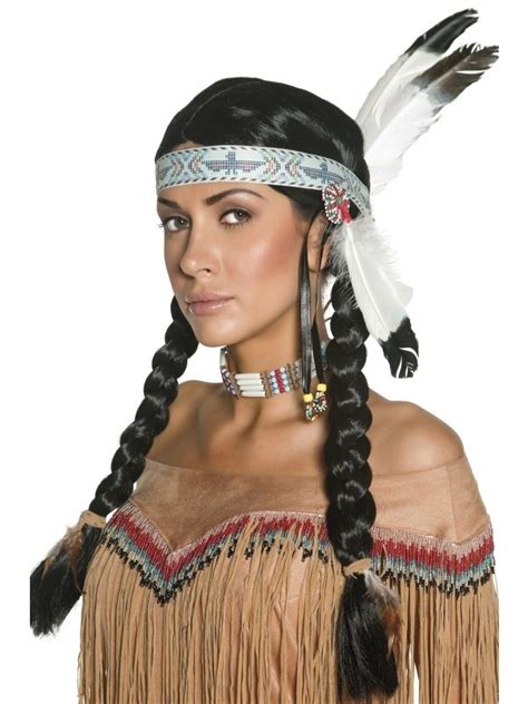 Native American Indian Maiden Pocahontas Wig With Plaits