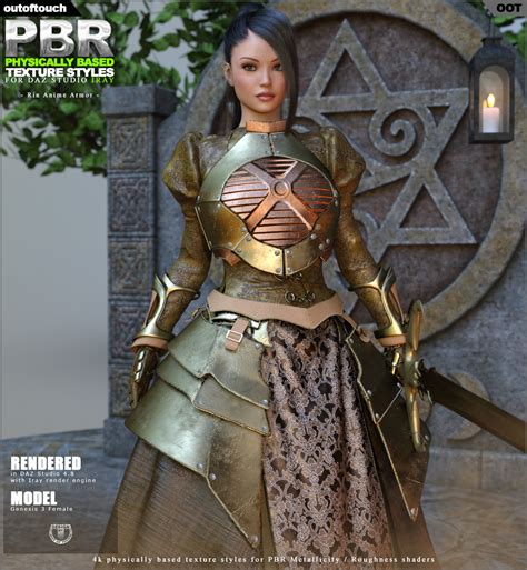 Oot Pbr Texture Styles For Rin Anime Armor For G3f 3d