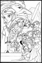 Zelda Legend Ocarina Time Week Watercolors Gonna Excited Inked Put Got Really Version Illustration Some Next sketch template