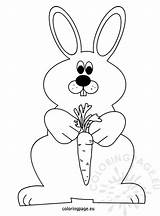 Carrot Bunny Coloring Pages Rabbit Easter Color Printable Getdrawings Getcolorings sketch template