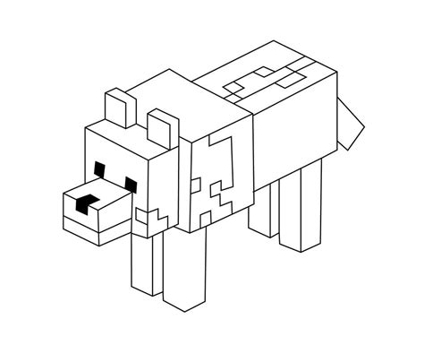 minecraft wolf coloring pages coloring book  coloring pages
