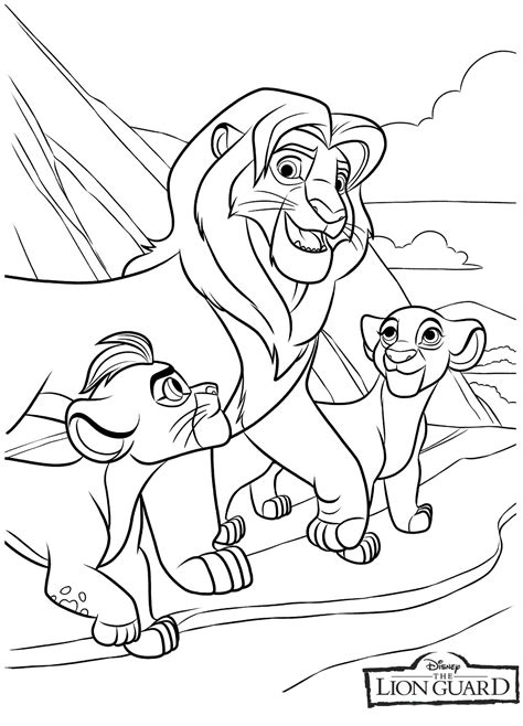 lion guard kion  kiara coloring pages coloring pages