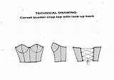 Bustier Reversible sketch template