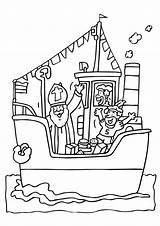 Saint Nicholas Coloring Boat His St sketch template
