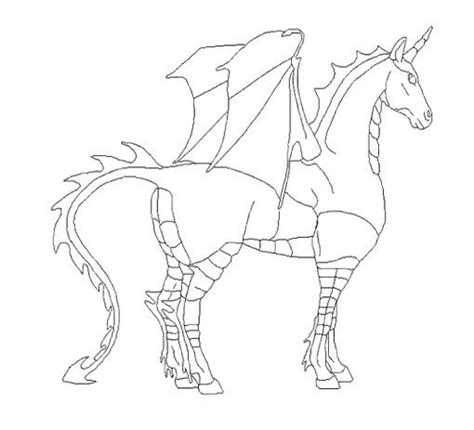 unicorn dragon coloring page  coloring pages