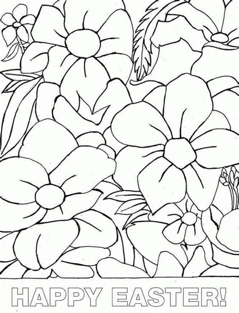 easter flower coloring pages coloring home
