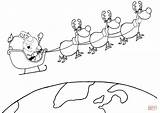Reindeer Flying Drawing Paintingvalley sketch template