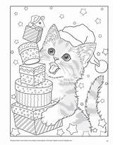 Coloring Pages Christmas Cat Kitty Colouring Cute Cats Para Holiday Adultos Choose Board Mandala Harai Kayomi Forehand Beth sketch template